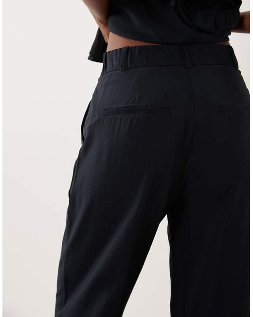 Abercrombie & Fitch Blue Wide Leg Tailored Pants