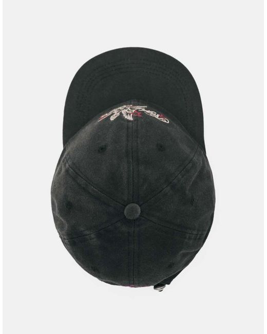 Pull&Bear Black Embroidered Cap for men