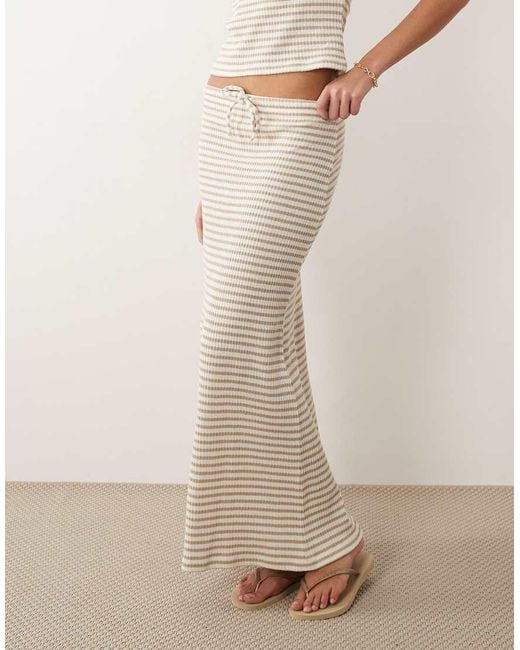 ASOS Natural Textured Midaxi Skirt Co-ord