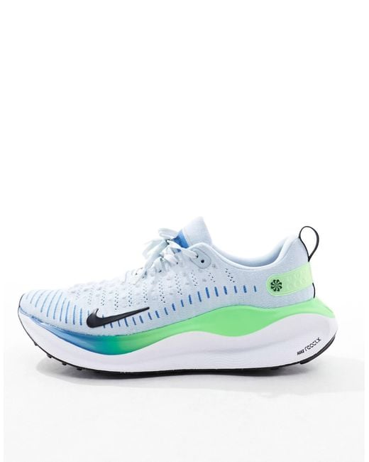 Nike Green React Infinity Run Flyknit 4 Sneakers for men