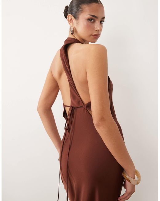 scoop neck backless tie maxi dress Amazon.com: MQCVC Women's Satin Cowl Neck Backless Maxi Dress Sexy Tie Back Spaghetti Strap Ruched Wedding Guest Slit Long Dresses Champange : Clothing, Shoes & Jewelry