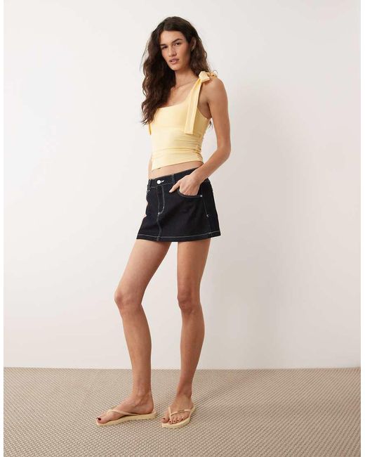 Miss Selfridge Multicolor Tie Shoulder Top