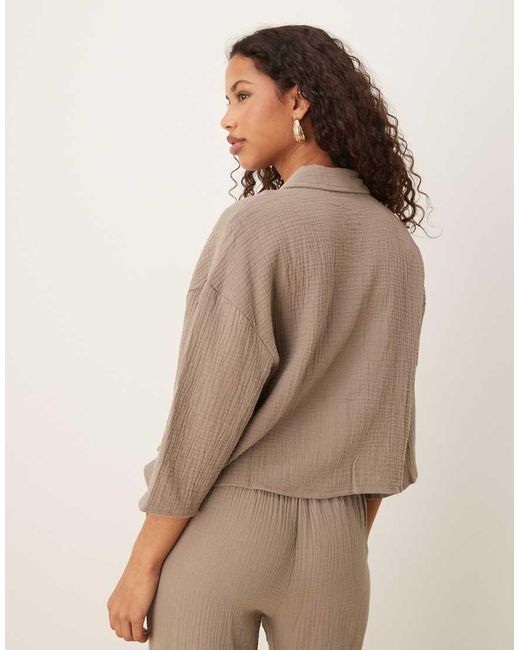Camicia Corta di Jdy in Brown
