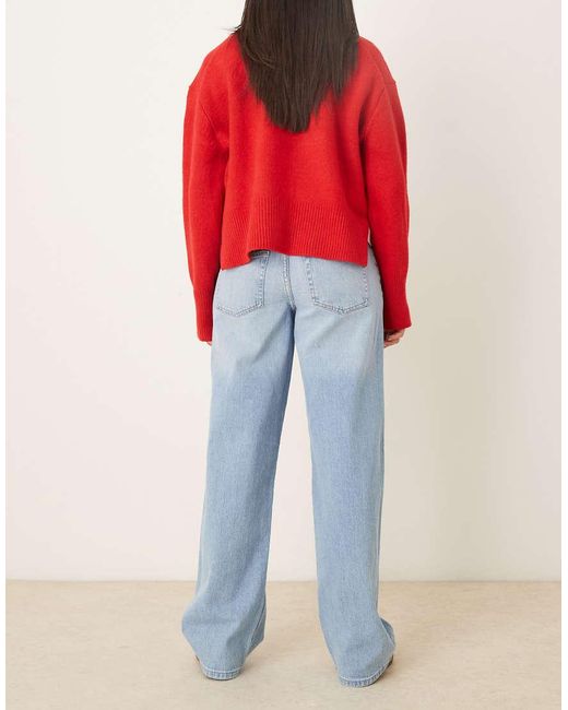Jdy Red Katie Low Waist Straight Leg Jeans
