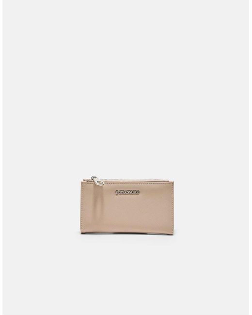 Stradivarius White – transparente basic-geldbörse mit reißverschluss