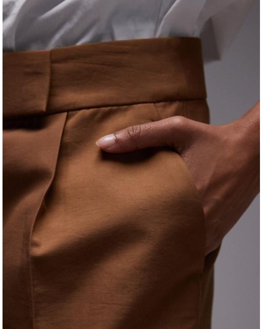 Falda Pantalón De Sastre Color Tostado De La Colección Con Kaia Gerber De -Neutro Mango de color Gray