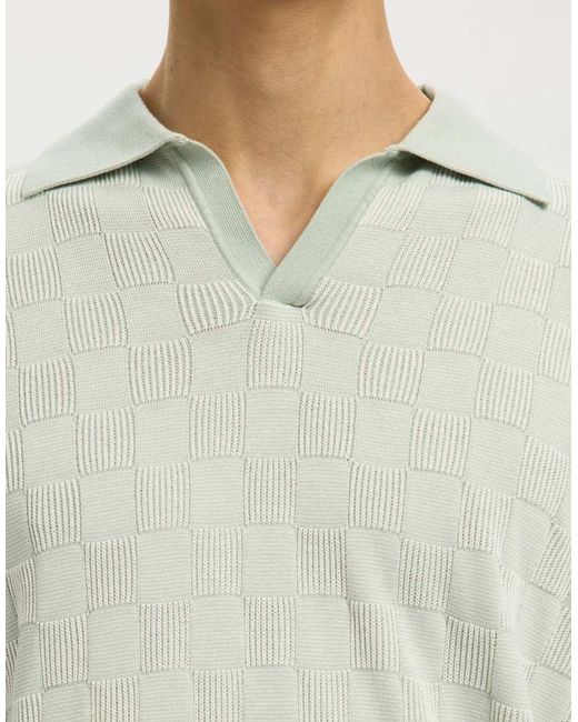 SELECTED Gray Polo Shirt for men