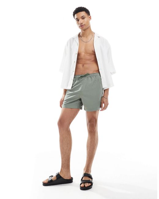 Brave Soul Green Swim Trunks for men