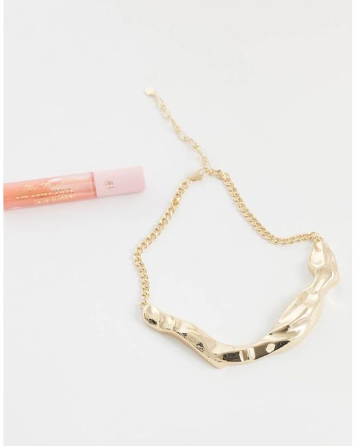 ASOS White Torque Choker With Molten Design