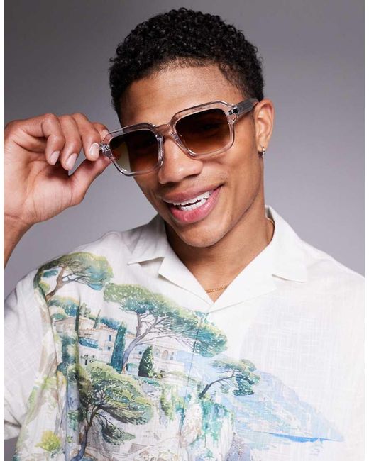 Quay Multicolor Quay Playback Square Sunglasses for men