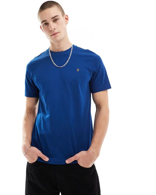 Farah Blue Danny Cotton T-shirt for men