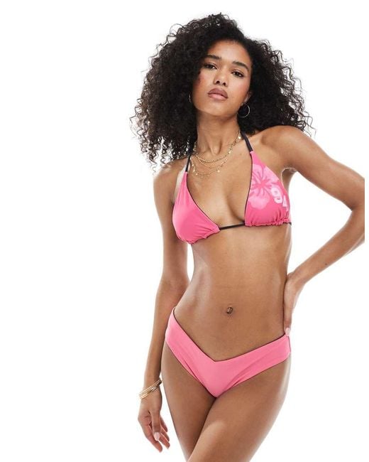 Hollister Red Swimwear Surf Cheeky Reversible Bikini Bottom