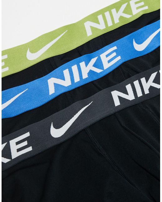 Nike – dri-fit essential – 3er-pack mikrofaser-unterhosen in Black für Herren