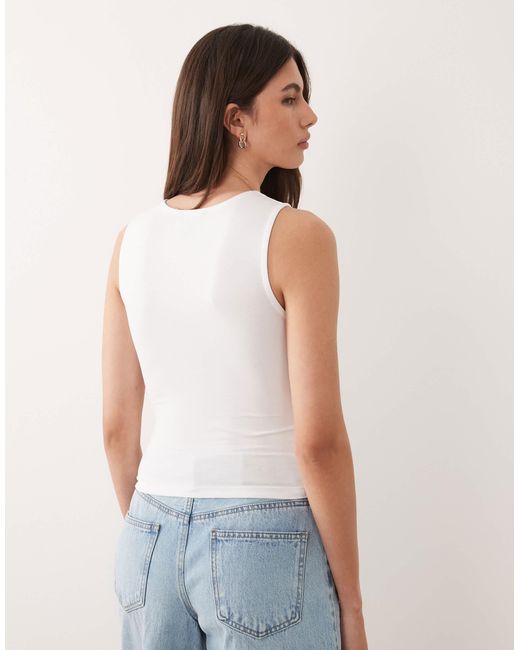 New Look White Basic Tank
