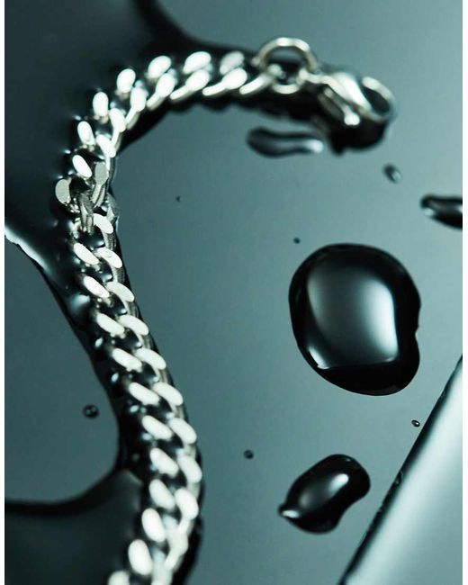 Collana A Catenina Corta Slim Da 4 Mm di ASOS in Green da Uomo