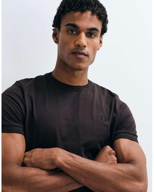 Fred Perry Black Twin Tipped T-Shirt for men