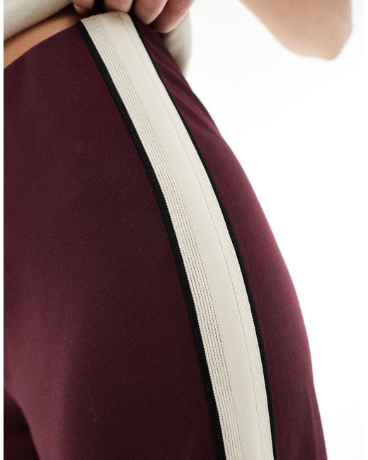 Vero Moda Red Loose Pull On Trousers With Side Stripe