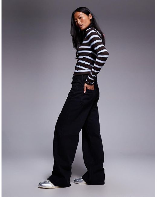 River Island Blue Relaxed Straight Jeans