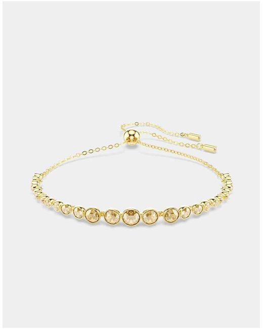 Swarovski White Imber Emily Bracelet, Mixed Round Cuts, Tone, -Tone Plated