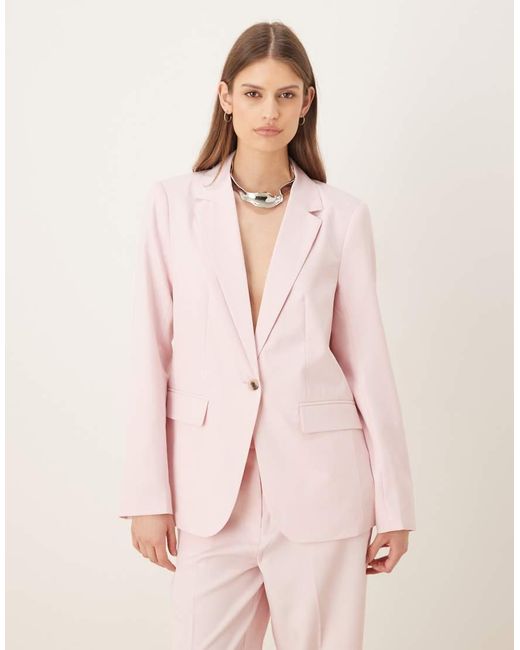 Vila Pink Tailored Blazer Co-ord