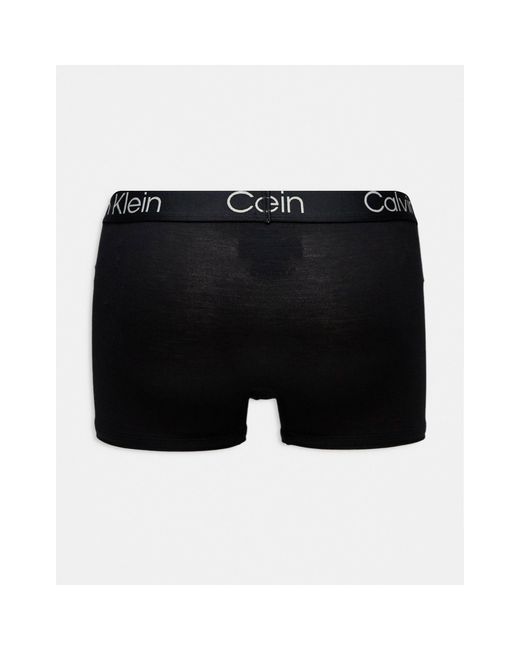 Calvin Klein Blue Ultra-soft Modern Trunks 3 Pack for men