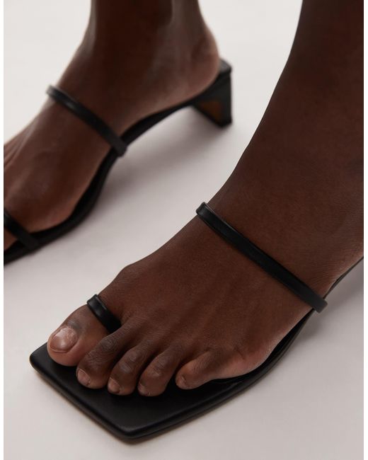 TOPSHOP Brown Ivy Mid Heeled Sandals