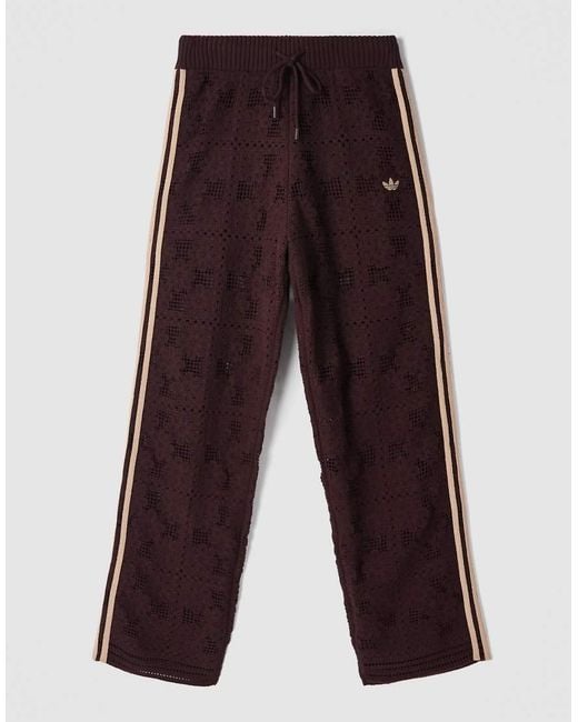 adidas Originals x ASOS Natural Crochet Knitted Track Bottoms Co-ord