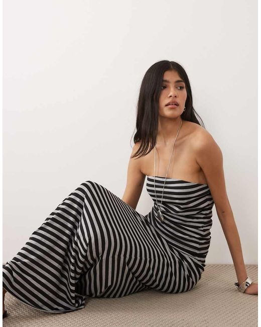 ASOS White Co-ord Column Maxi Skirt