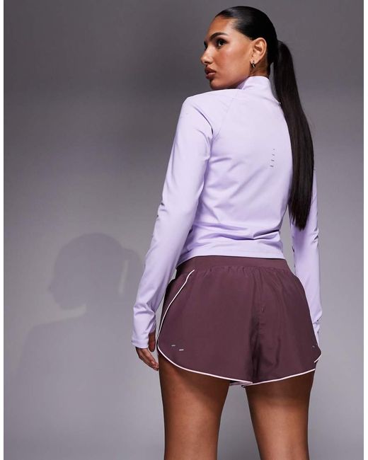 Nike Purple Tempo Dri-fit Mid Rise Swoosh Shorts