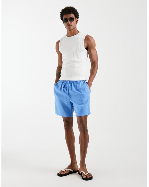 South Beach Blue Light Weight Shorts for men