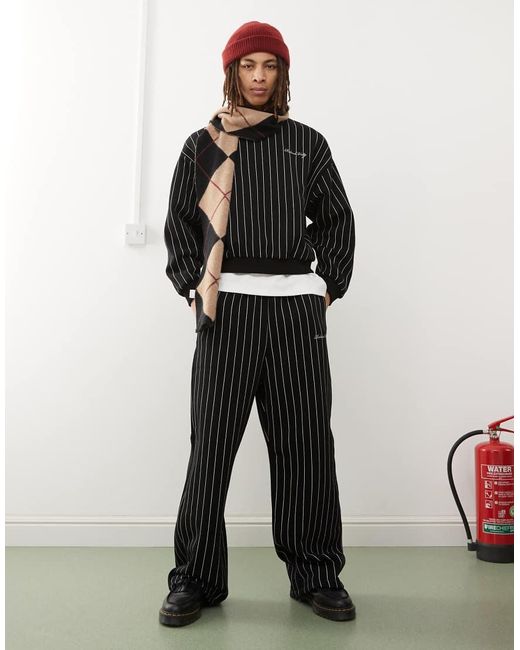 Reclaimed Vintage Black Wide Leg joggers for men