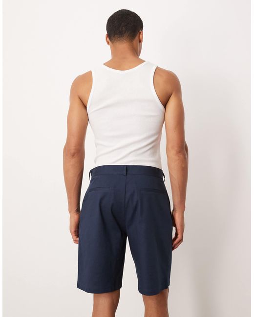 ASOS White Straight Leg Chino Short for men