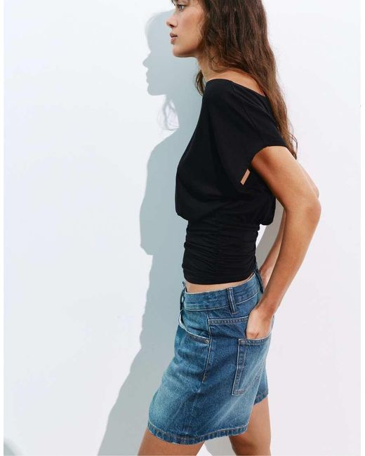 Pull&Bear Blue Asymmetric Top