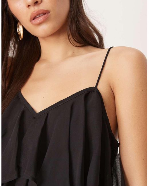 ASOS Natural Tiered Cami Layered Mini Dress