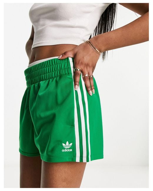 Adidas Originals Green Three Stripe Shorts