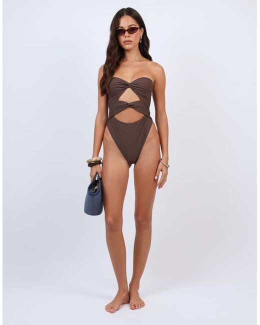 SIMMI Brown Rio Knot Swimsuit