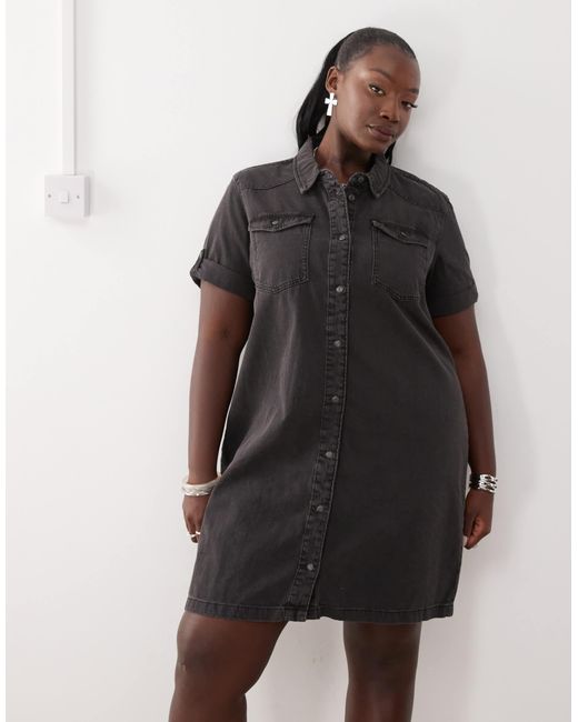 Noisy May Women's Black Denim Dress Noisy May Women's Black Denim Dress