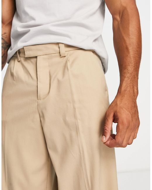 Pantalon élégant fuselé - taupe New Look pour homme en coloris White