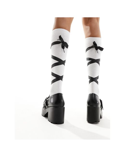 Koi myako - ballerines à semelle chunky et liens noués Koi Footwear en coloris White