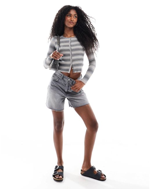 Cotton On Gray Everfine Rib Knit Cardigan