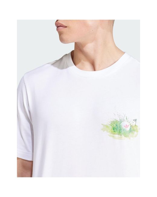 Adidas Originals White Leisure League Golf T-shirt for men