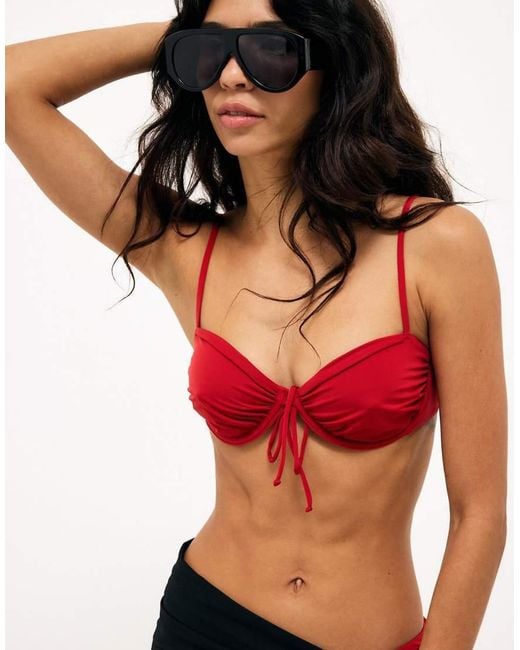 NA-KD Red Tab Gore Bikini Bra
