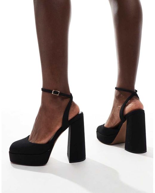 ASOS Red Pressure Platform High Heeled Shoes