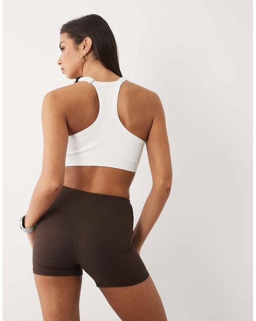 4505 Brown Icon High Waist 3 Inch Booty Short