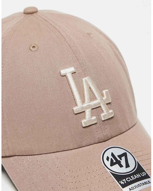 '47 Natural La Dodgers Clean Up Baseball Cap