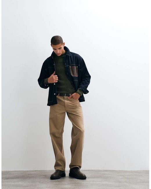Blend Green Chunky Knit Jumper for men
