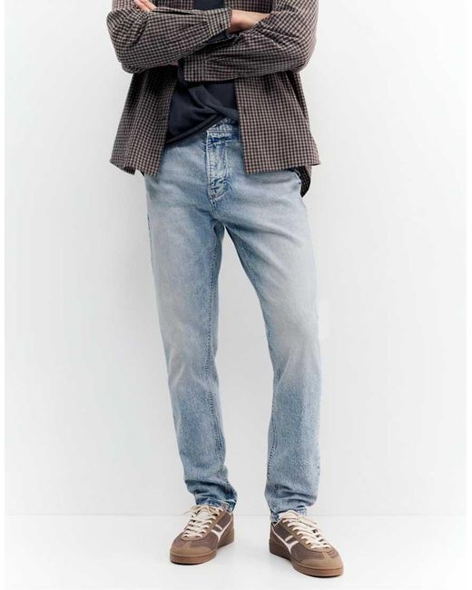 Pull&Bear Blue Slim Fit Jeans for men