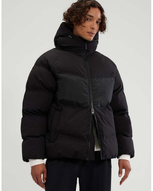 Ellesse Black Raffaele Padded Jacket for men