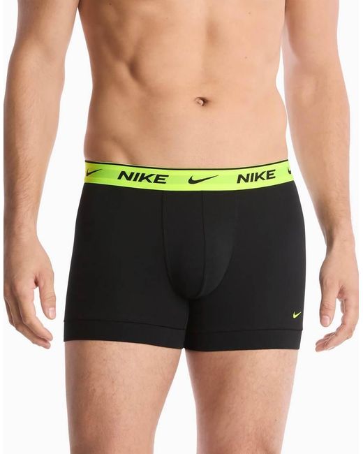 Nike Black Essential Cotton 5 Pack Trunks for men