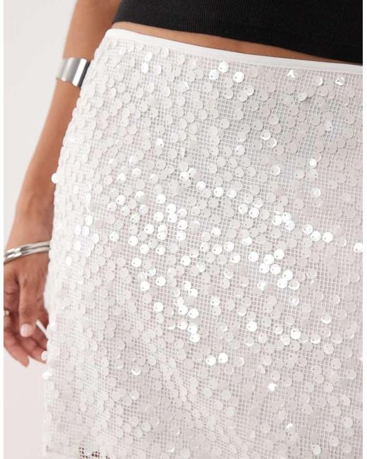 New Look Pink Sequin Mini Skirt